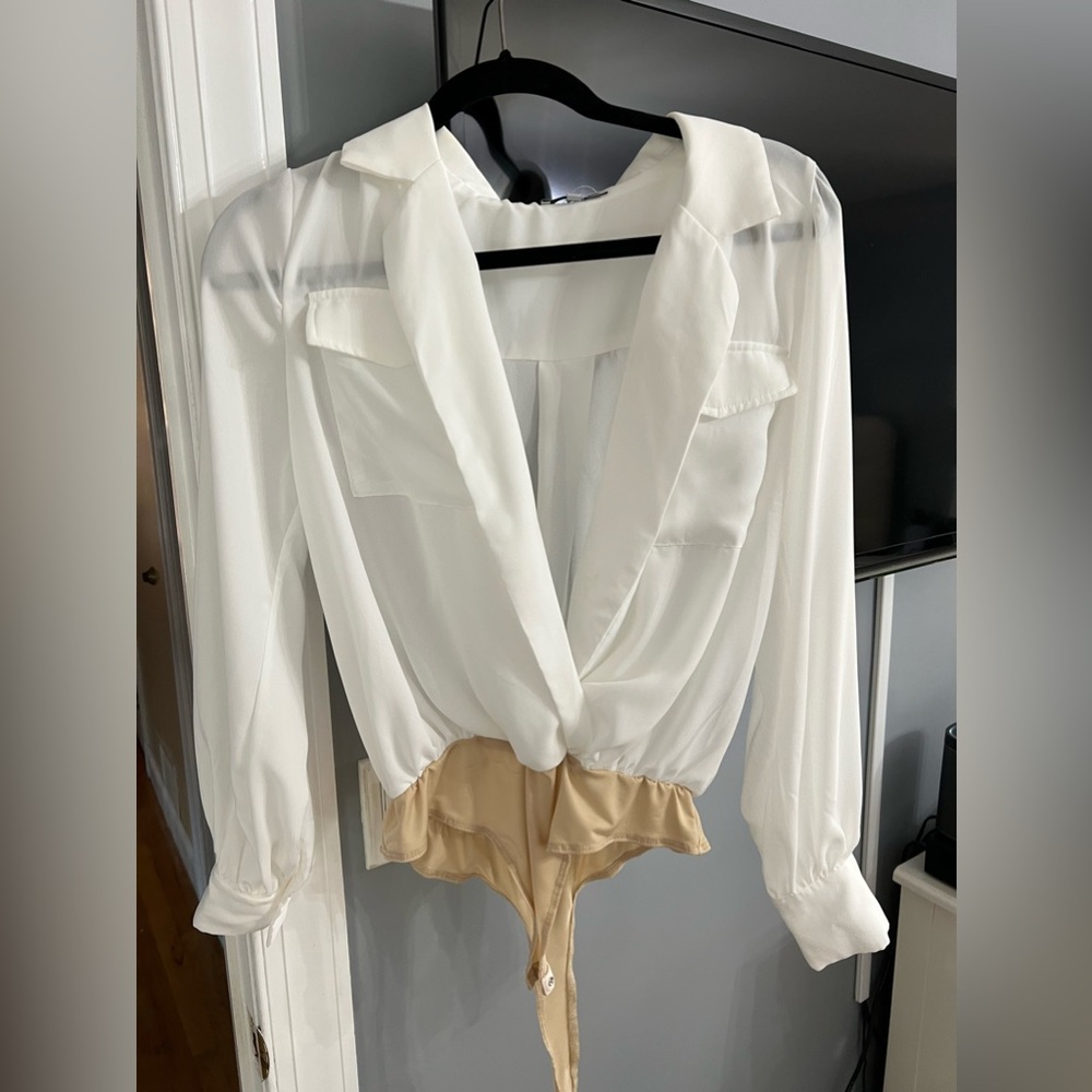 White Bodysuit Blouse